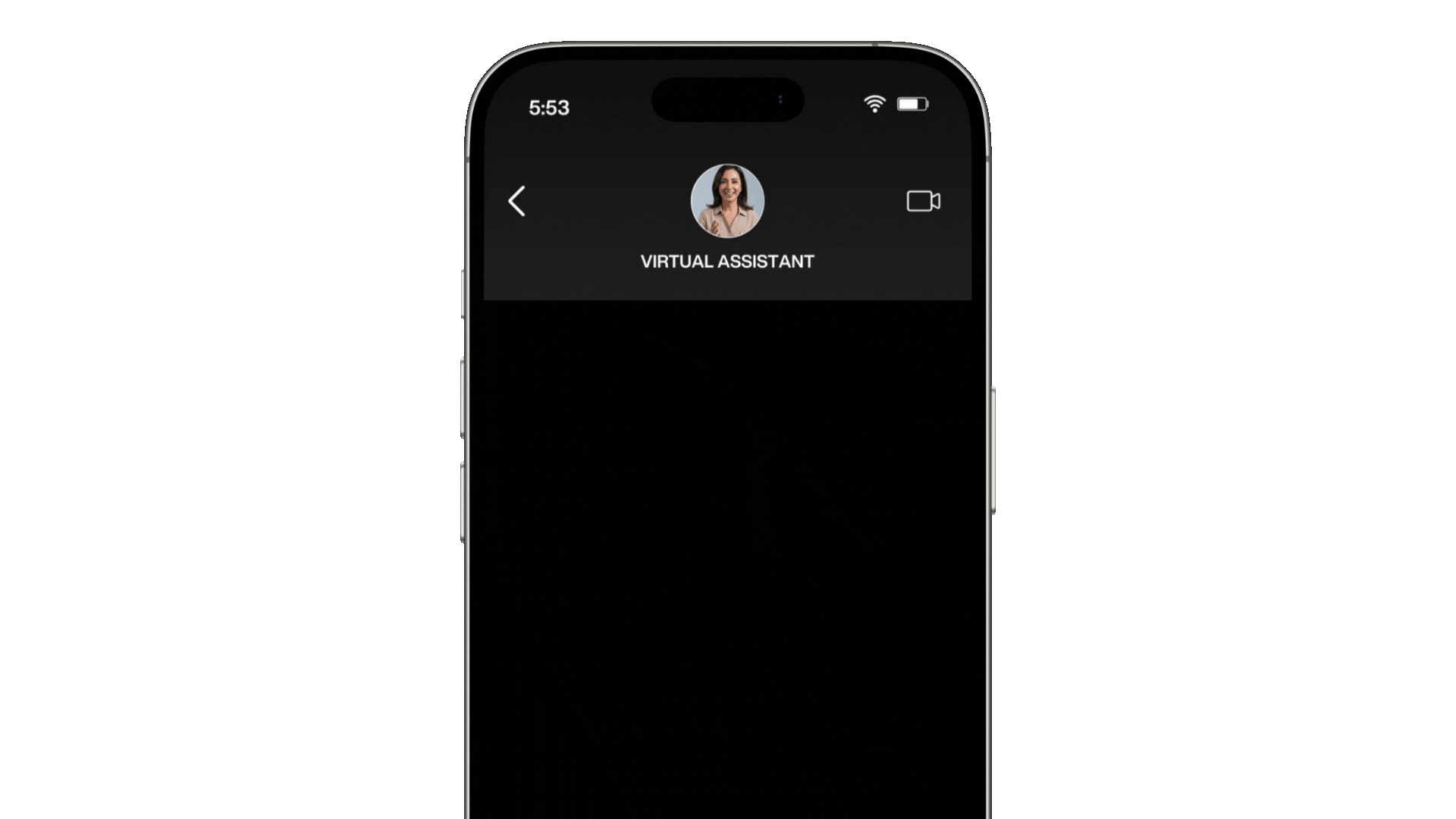 Phone showing virtual assistant interface